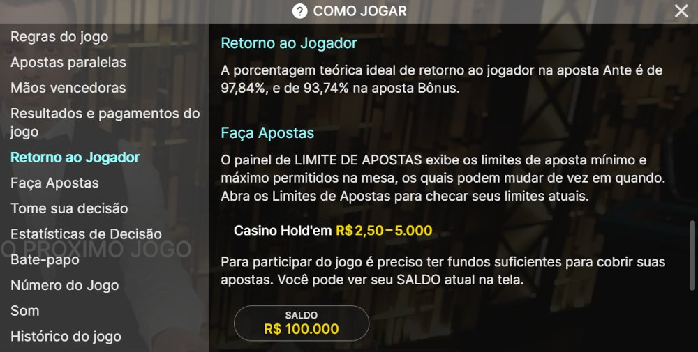 Casino Hold'em RTP