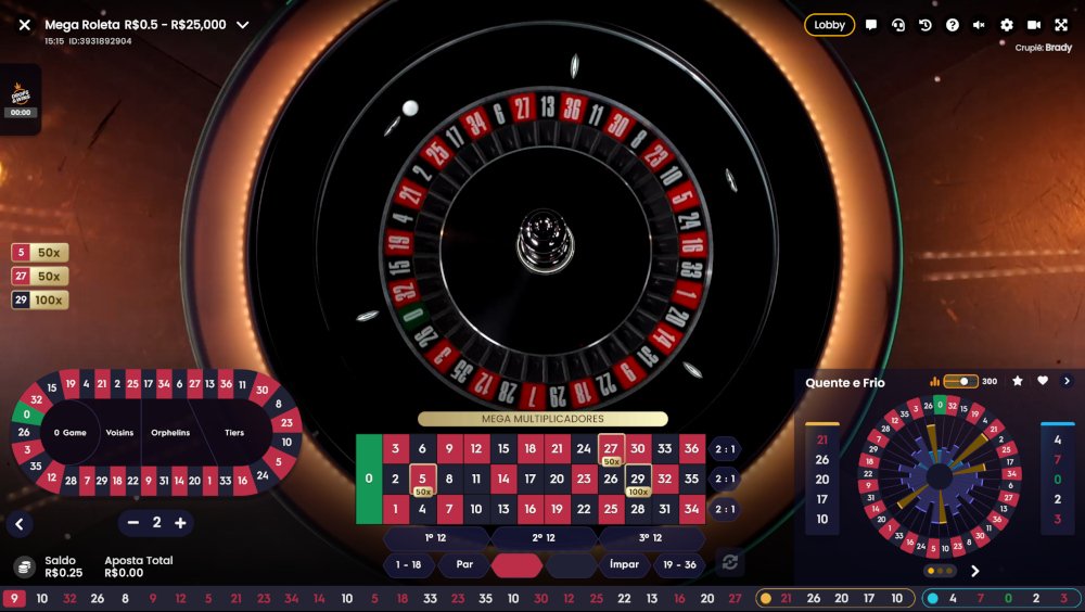 Mega Roulette giro