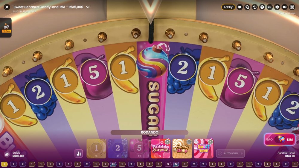 Sweet Bonanza Candyland resultado