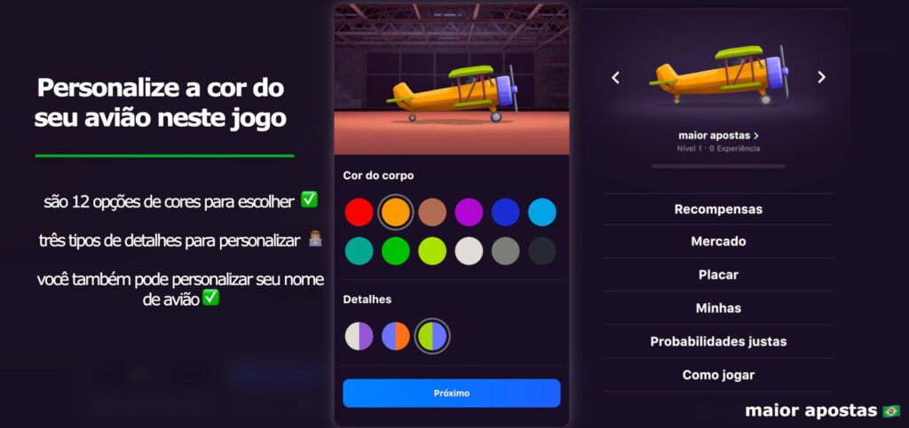 personalizando o avião aviatrix