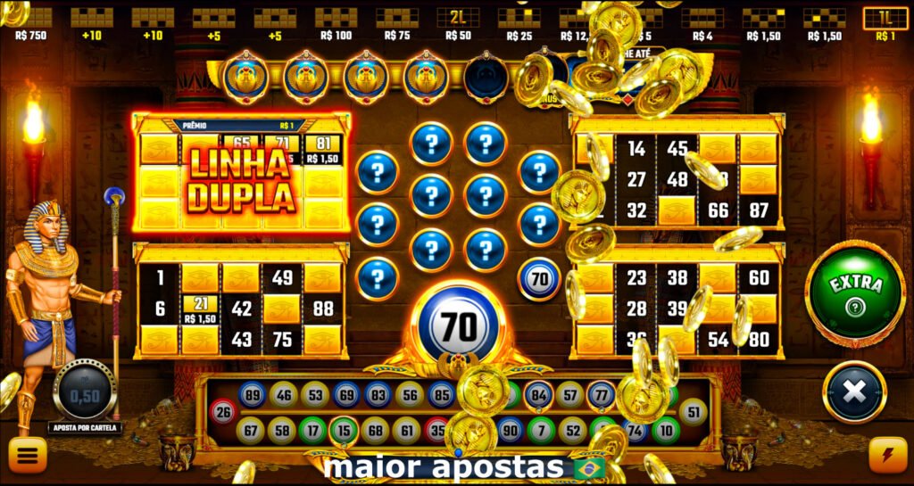 linha dupla no jogo de bingo online