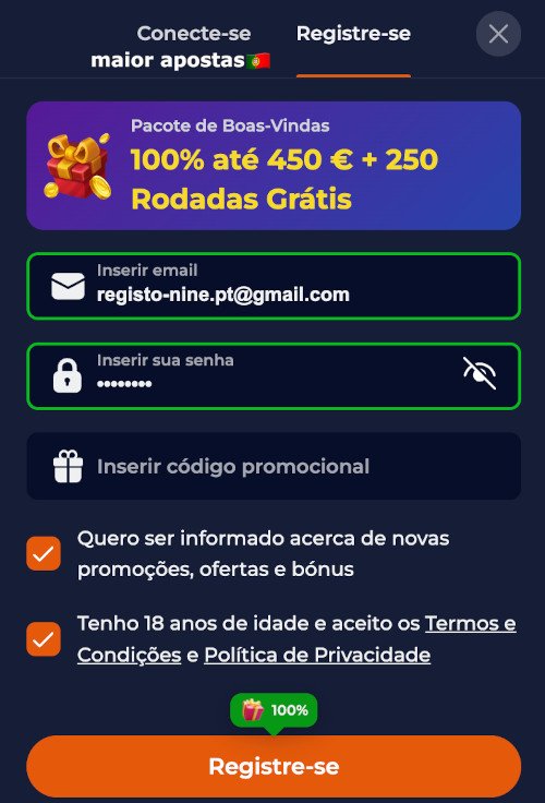 registar nine casino portugal