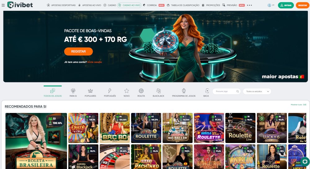 Casino ao vivo da Ivibet Portugal